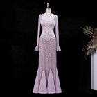 Pink Pearls Beaded Evening Dress SS211