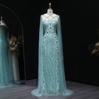 Beaded Mermaid Evening Dress with Cape Sleeves SS391