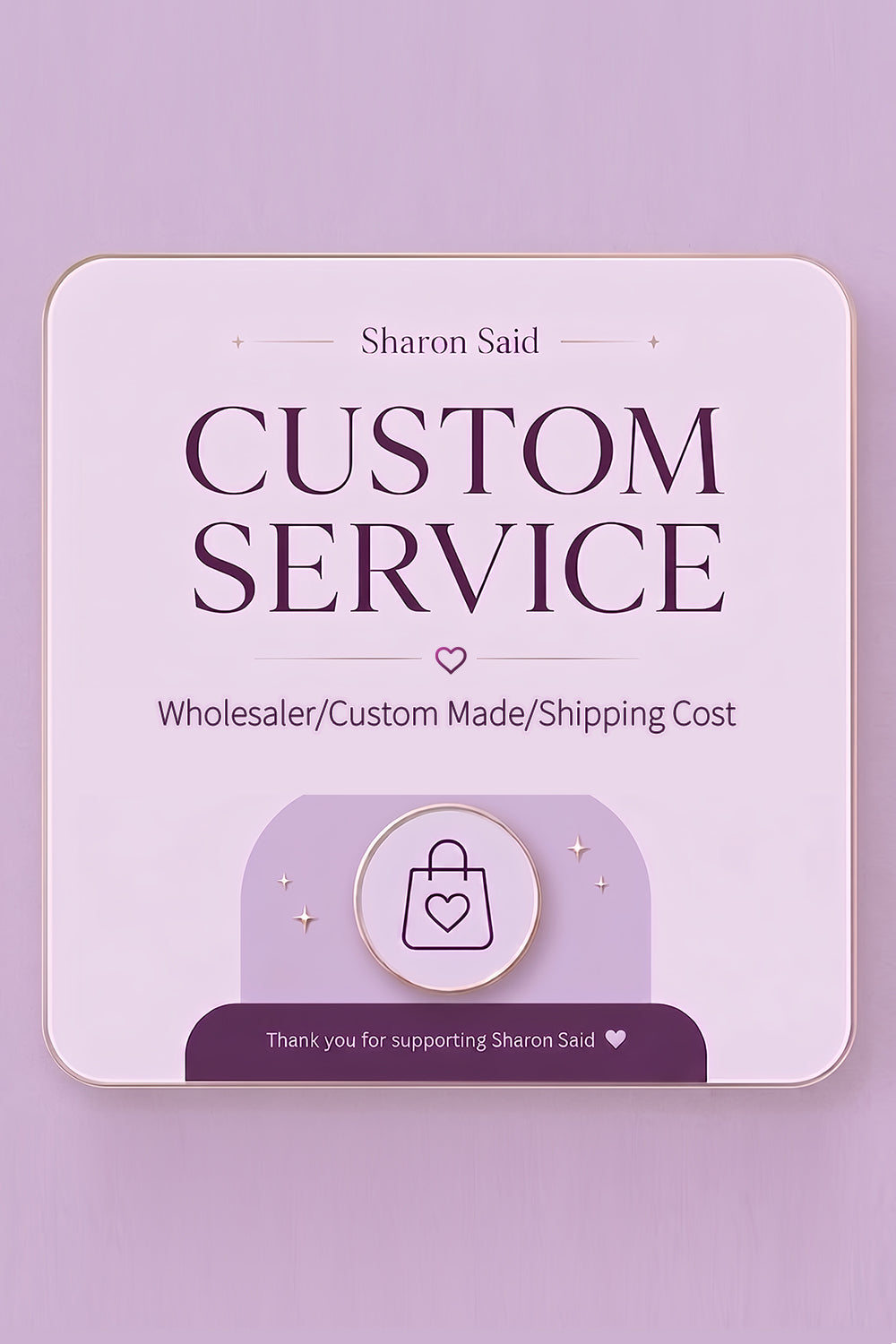 Customized & Other Service Fee(Discount not available)