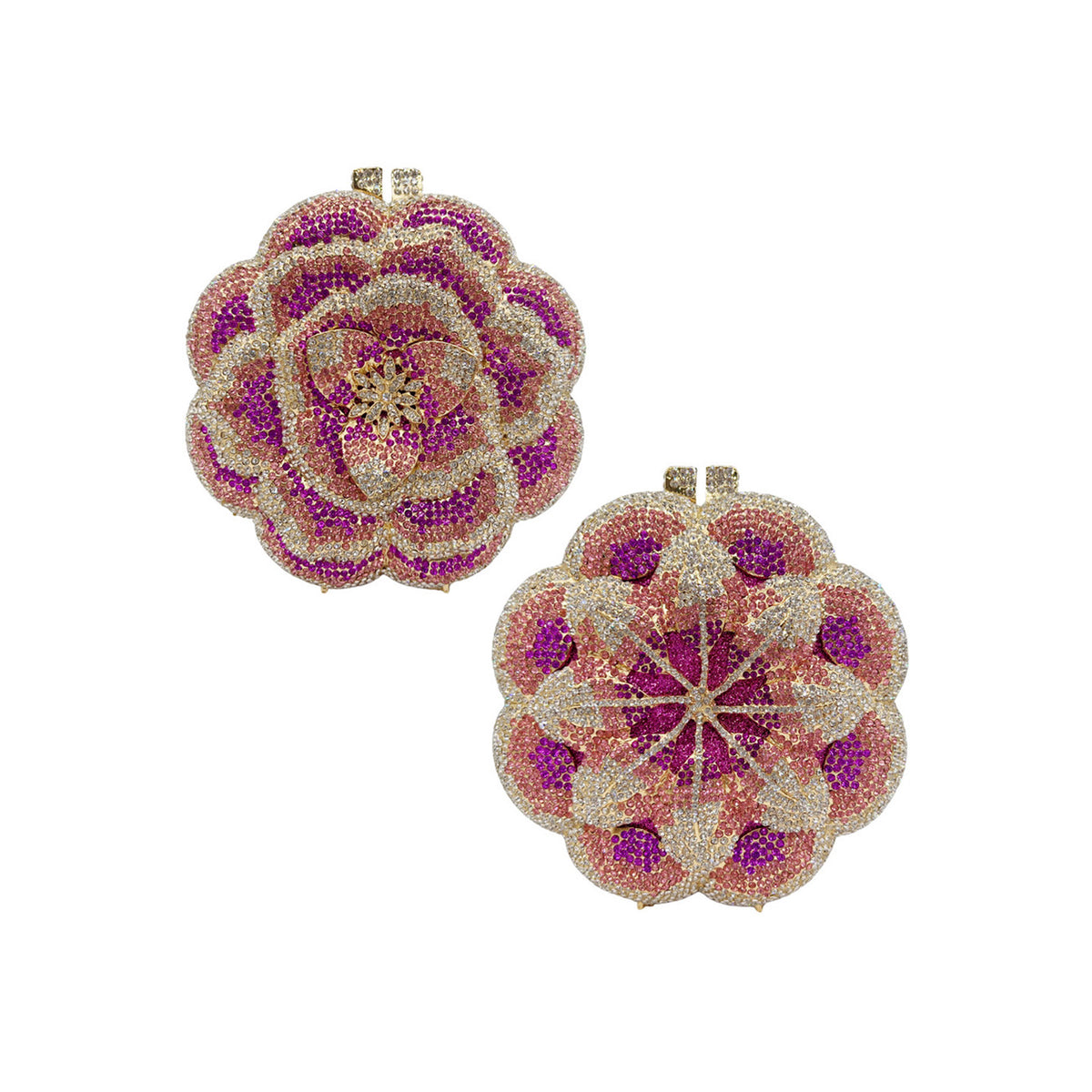 Diamond 3D Flower Evening Clutch HB006
