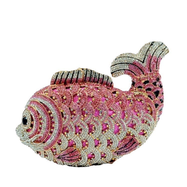 Fish Rhinestone Clutch Bag HB020