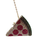 Watermelon Rhinestone Pizza Shaped Clutch Bag HB025