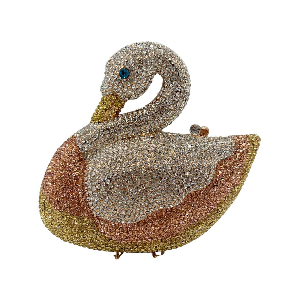 Swan Shaped Crystal Evening Clutch HB026