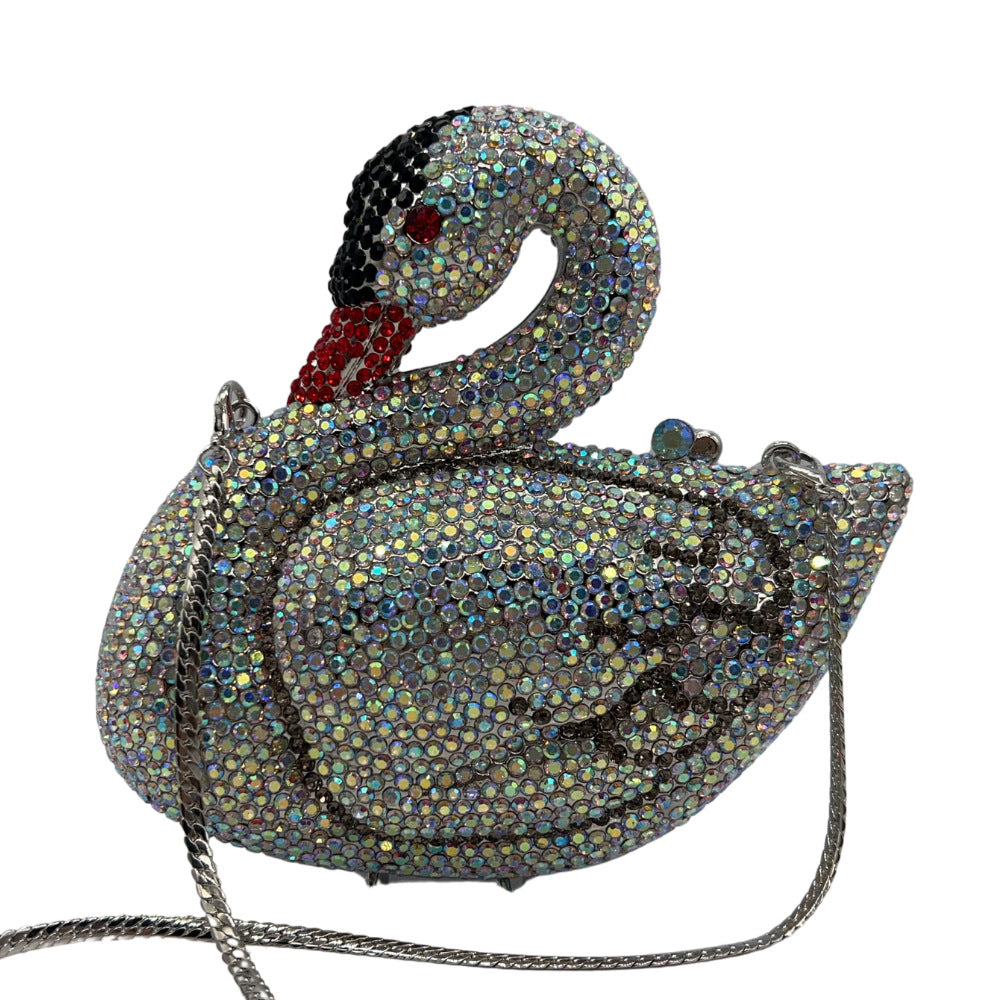 Swan Shaped Crystal Evening Clutch HB026