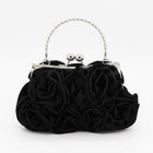 Rose Pattern Satin Flower Clutch Bag HB028