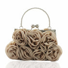 Rose Pattern Satin Flower Clutch Bag HB028