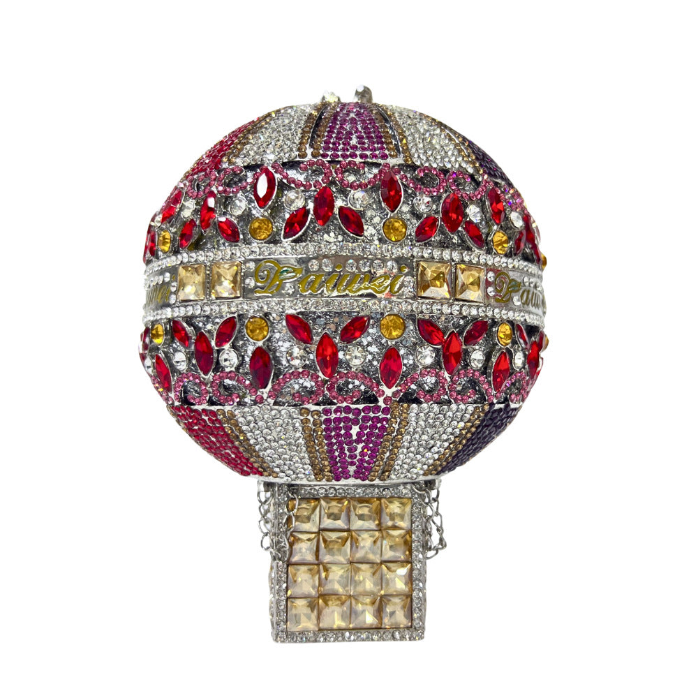 Hot Air Balloon Shaped Crystal Clutch Bag HB030