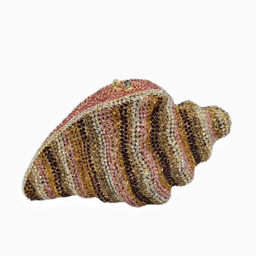 Conch Shell Crystal Evening Clutch HB034