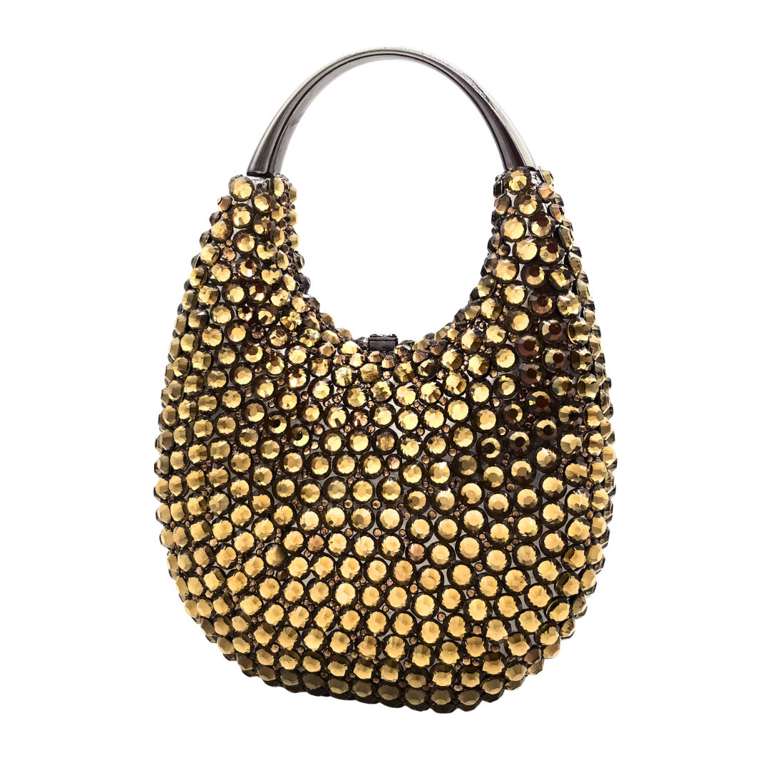 Oval Shaped Crystal Evening Clutch HB035
