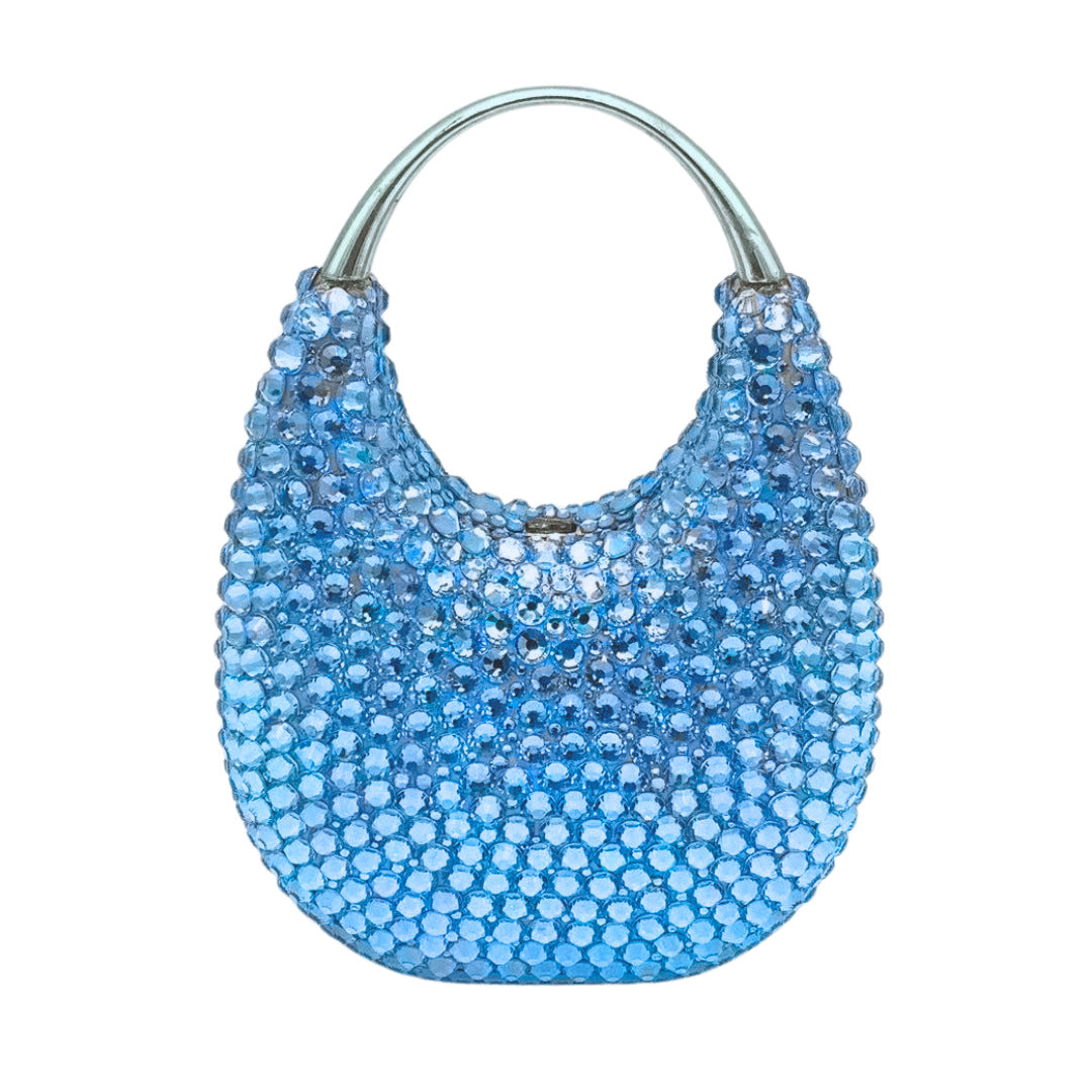 Oval Shaped Crystal Evening Clutch HB035