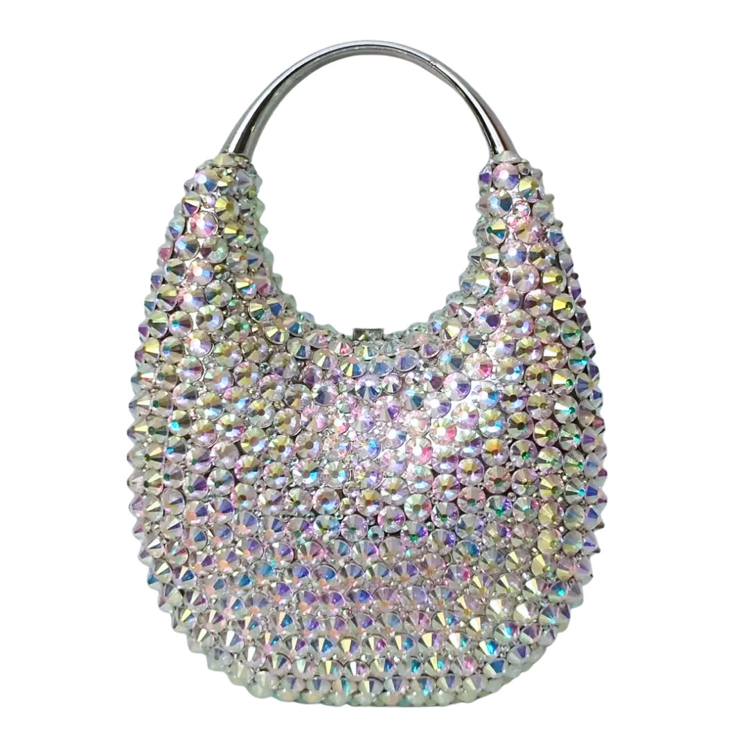 Oval Shaped Crystal Evening Clutch HB035