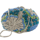 Flower Rhinestone Evening Clutch HB036
