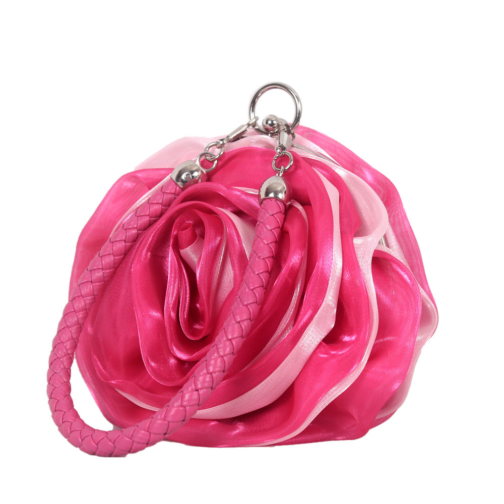 Silk 3D Flower Clutch Bag HB038