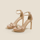 Nude Ankle Strap High Heels HH001