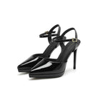 Classic Black Ankle Strap Pointed Toe High Heels HH004