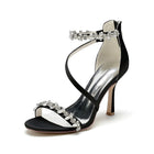 Nude Crystal Strappy High Heels HH005