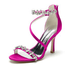 Nude Crystal Strappy High Heels HH005