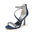 Nude Crystal Strappy High Heels HH005