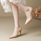 Pointed Patent Leather Red Sole High Heels HH008