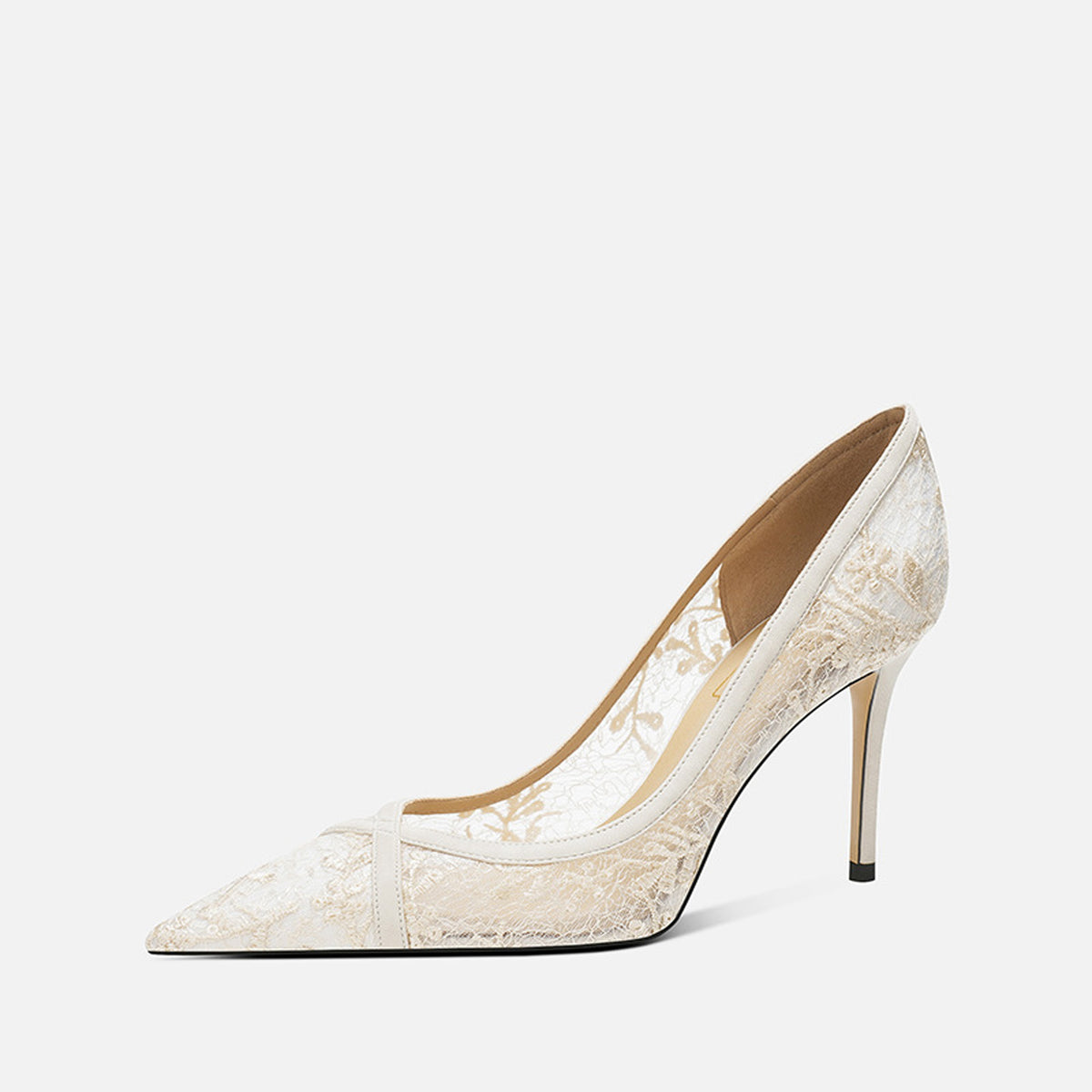 Sheepskin Lace Hollow High Heels HH016