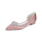 Satin Crystal Embellished D'Orsay Block Heels HH025
