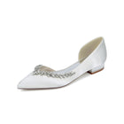 Satin Crystal Embellished D'Orsay Block Heels HH025