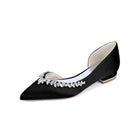 Satin Crystal Embellished D'Orsay Block Heels HH025