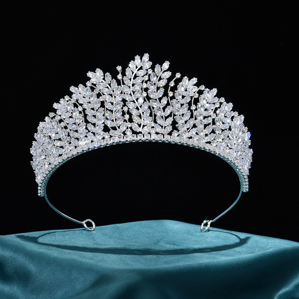 Silver Crystal Tiara Crown HP004