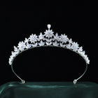 Sparkling Floral & Snowflake Crystal Diadem HP015