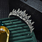 Majestic Leafy Vine Crystal Bridal Diadem HP016