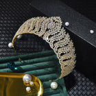 Grand Golden Marquise Foliage Bridal Diadem HP017