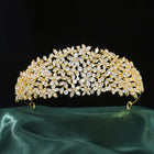 Elegant Flower & Foliage CZ Crystal Bridal Diadem HP022