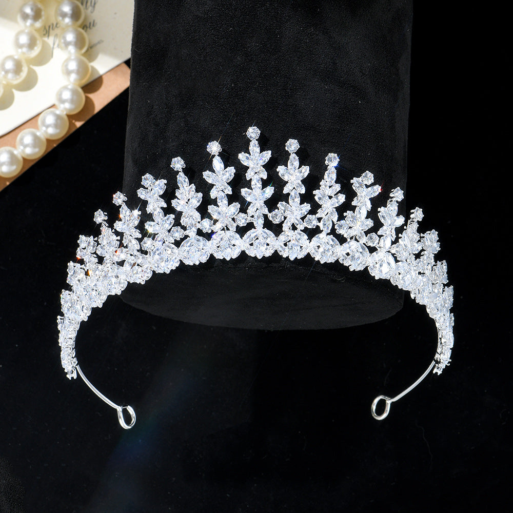 Radiant Crystal Leaf-Style Bridal Diadem HP023