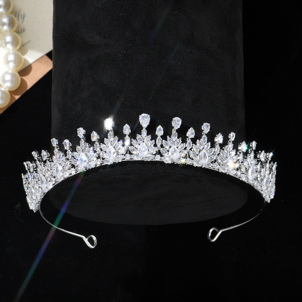 Radiant Crystal Leaf-Style Bridal Diadem HP023