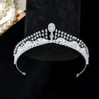 Radiant Crystal Leaf-Style Bridal Diadem HP023