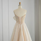 Dreamy Vow Luxury Dubai Beaded Lilac Evening Dress Elegant Scalloped Arabic Women Formal Prom Dresses for Wedding Party 247