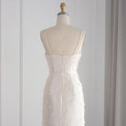 Dreamy Vow Navy Blue Spaghetti Straps Midi Evening Dress 2023 Luxury Dubai Beige Pink Arabic Women Wedding Party Gown 315
