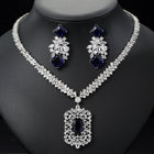 Floral Zircon Necklace and Earring Set JW005