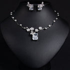 Elegant Ruby Necklace and Earring Set JW010