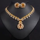 Elegant Vintage Zircon Necklace Set JW012