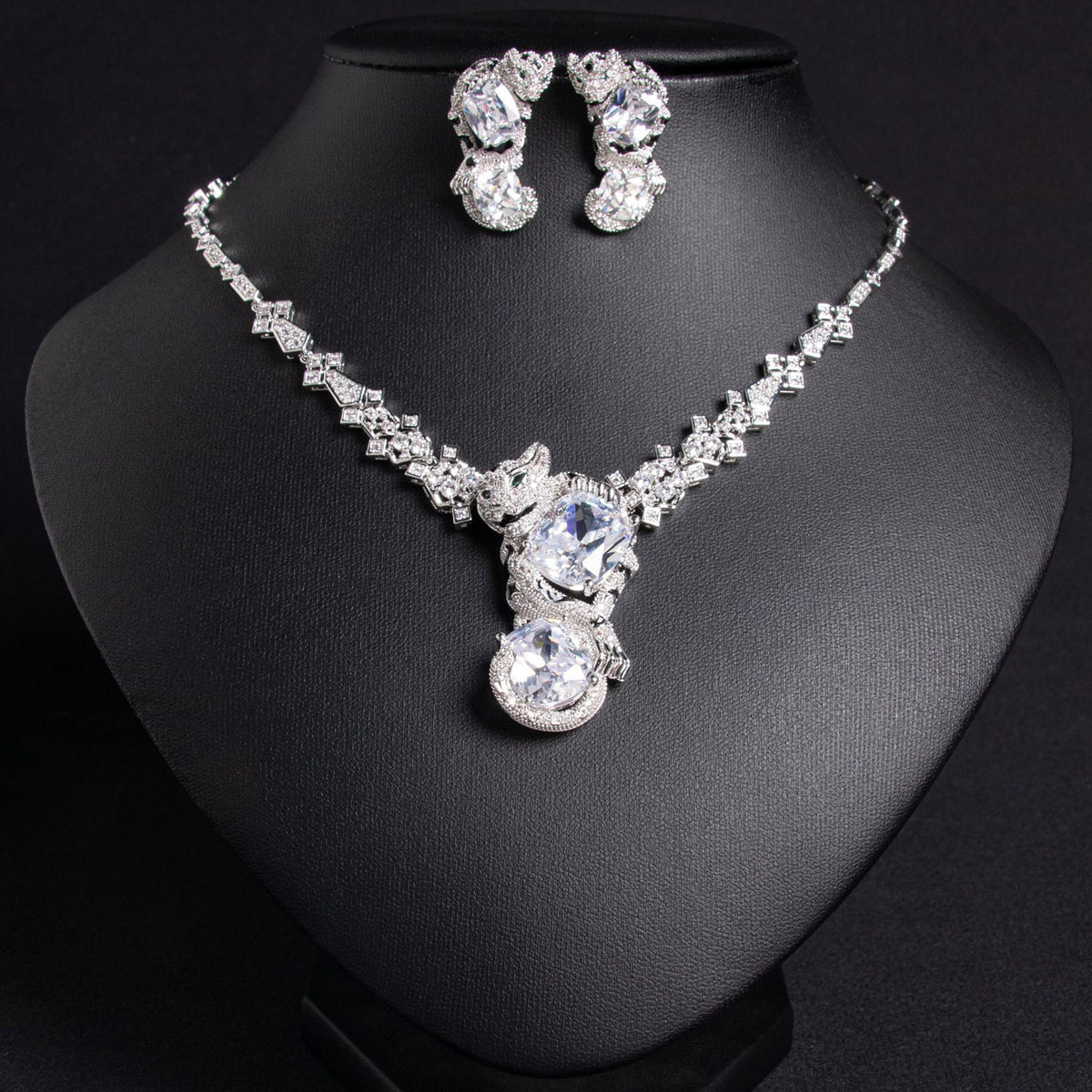 Vintage Leopard Necklace Jewelry Set JW013