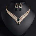 Vintage Teardrop Necklace and Earring Set JW014