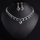 Floral Zircon Jewelry Set with Earrings JW018