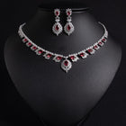 Floral Zircon Jewelry Set with Earrings JW018