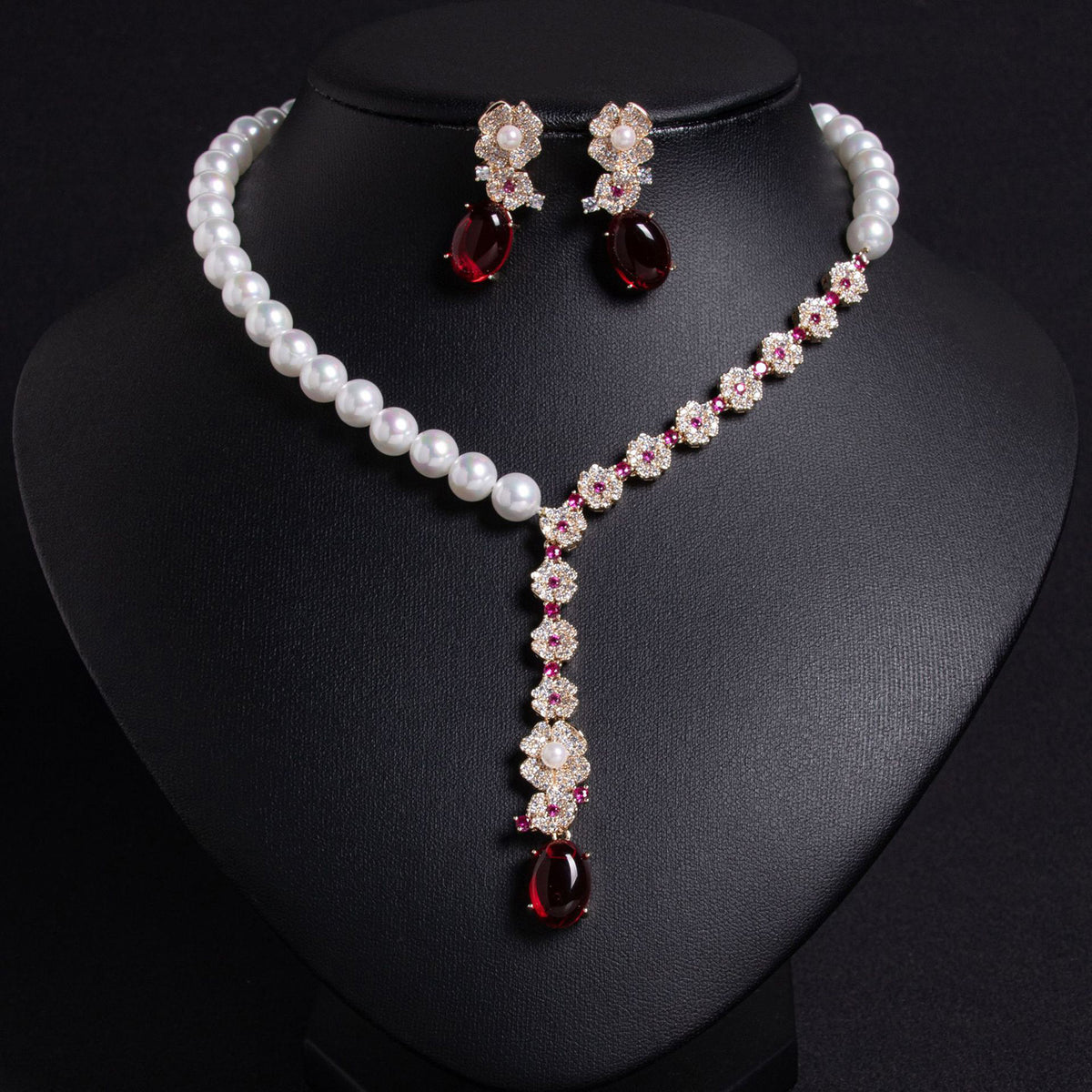 Floral Baroque Pearl Necklace JW019