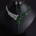 Simple Shining Necklace and Earring Set JW020