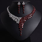 Simple Shining Necklace and Earring Set JW020
