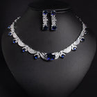 Elegant Simple Zircon Necklace and Earring Set JW023