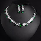 Elegant Simple Zircon Necklace and Earring Set JW023