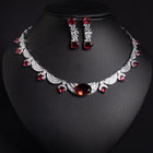 Elegant Simple Zircon Necklace and Earring Set JW023